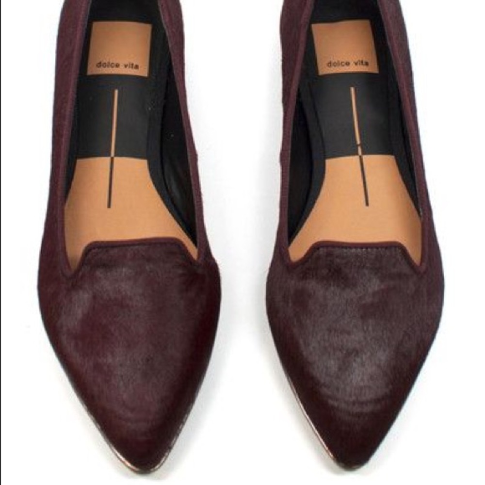 COPY - NWB Dolce Vita Brigid Bordeaux Calf Hair flat 8.5